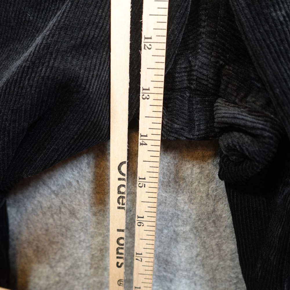 Anthropologie Maeve Pants Womens 18W Colette Corduroy Cropped Wide Leg Black - Picture 6 of 14